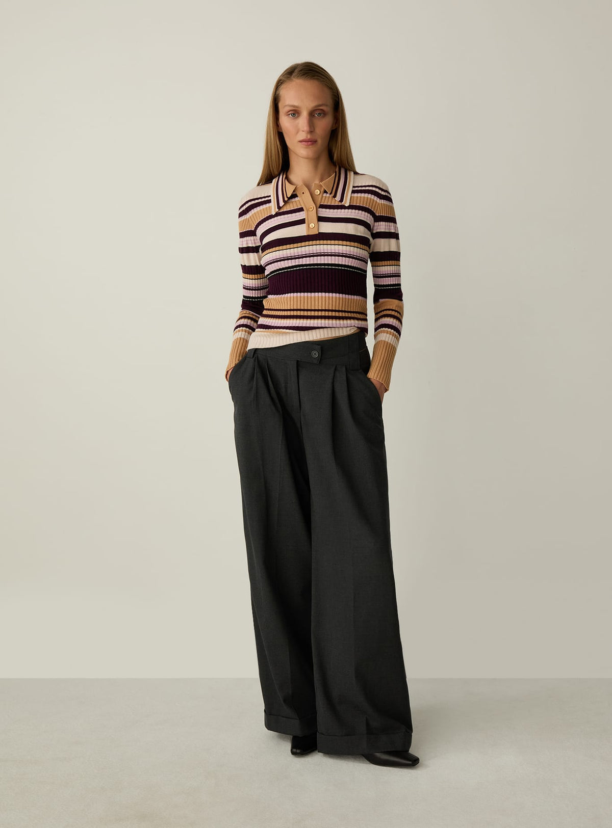 SMITH GREY TAILORED PANTS