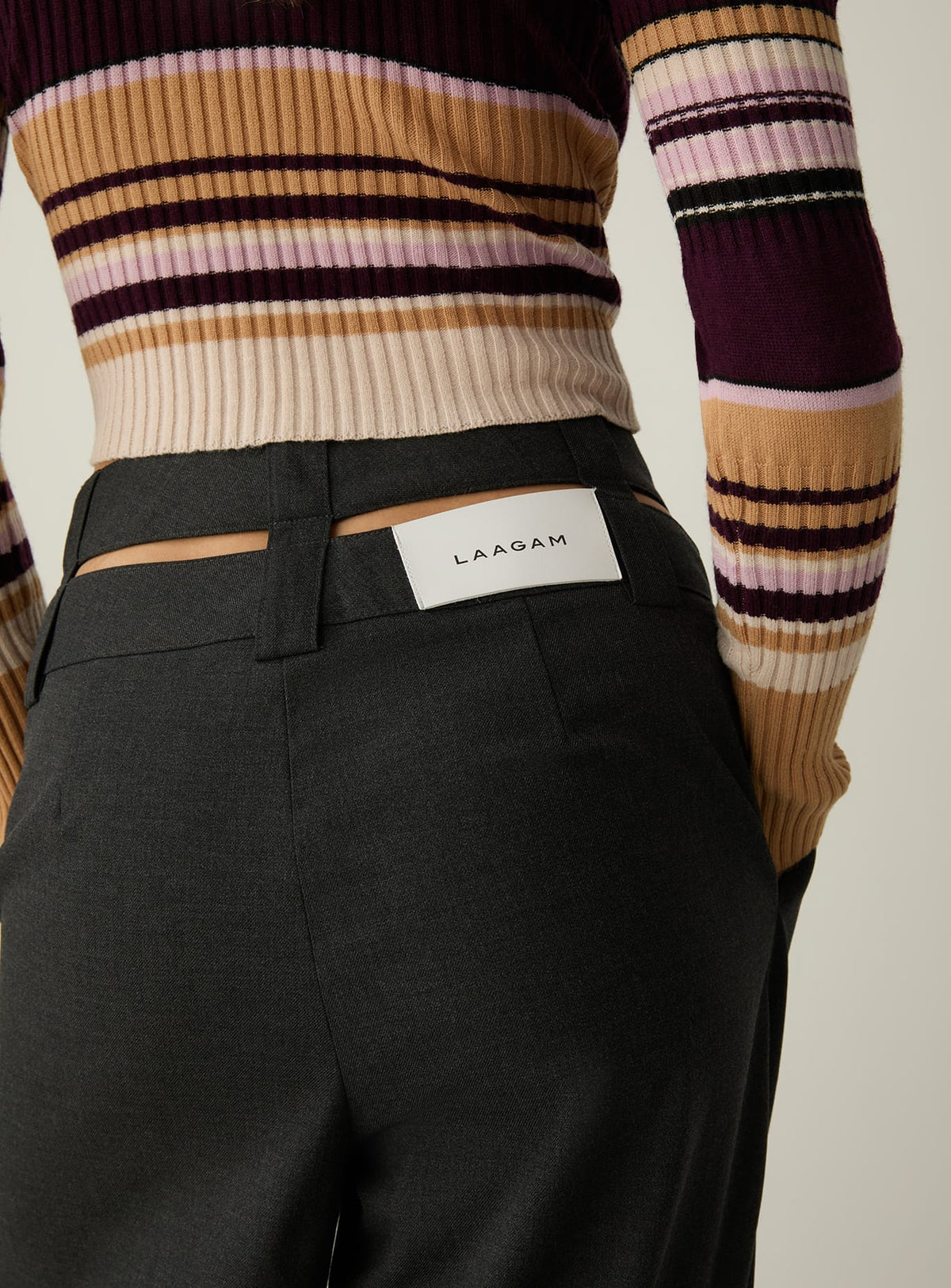 SMITH GREY TAILORED PANTS