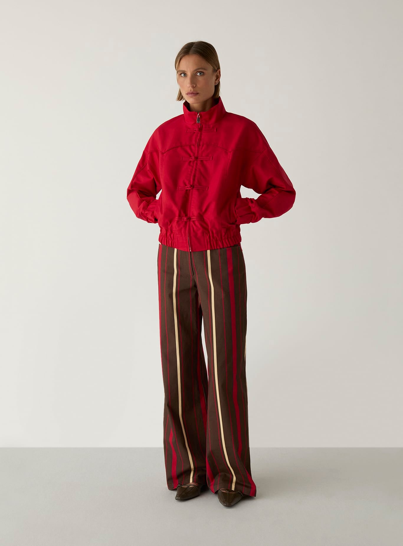 SYLVIE RED BOMBER JACKET