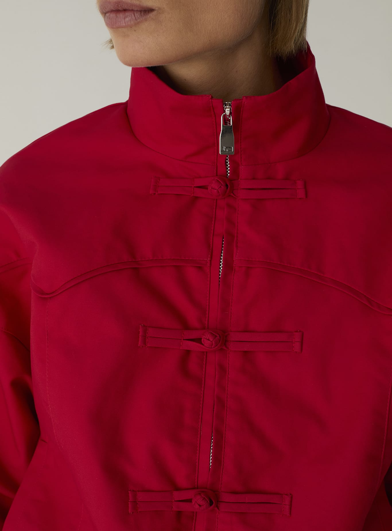 SYLVIE RED BOMBER JACKET
