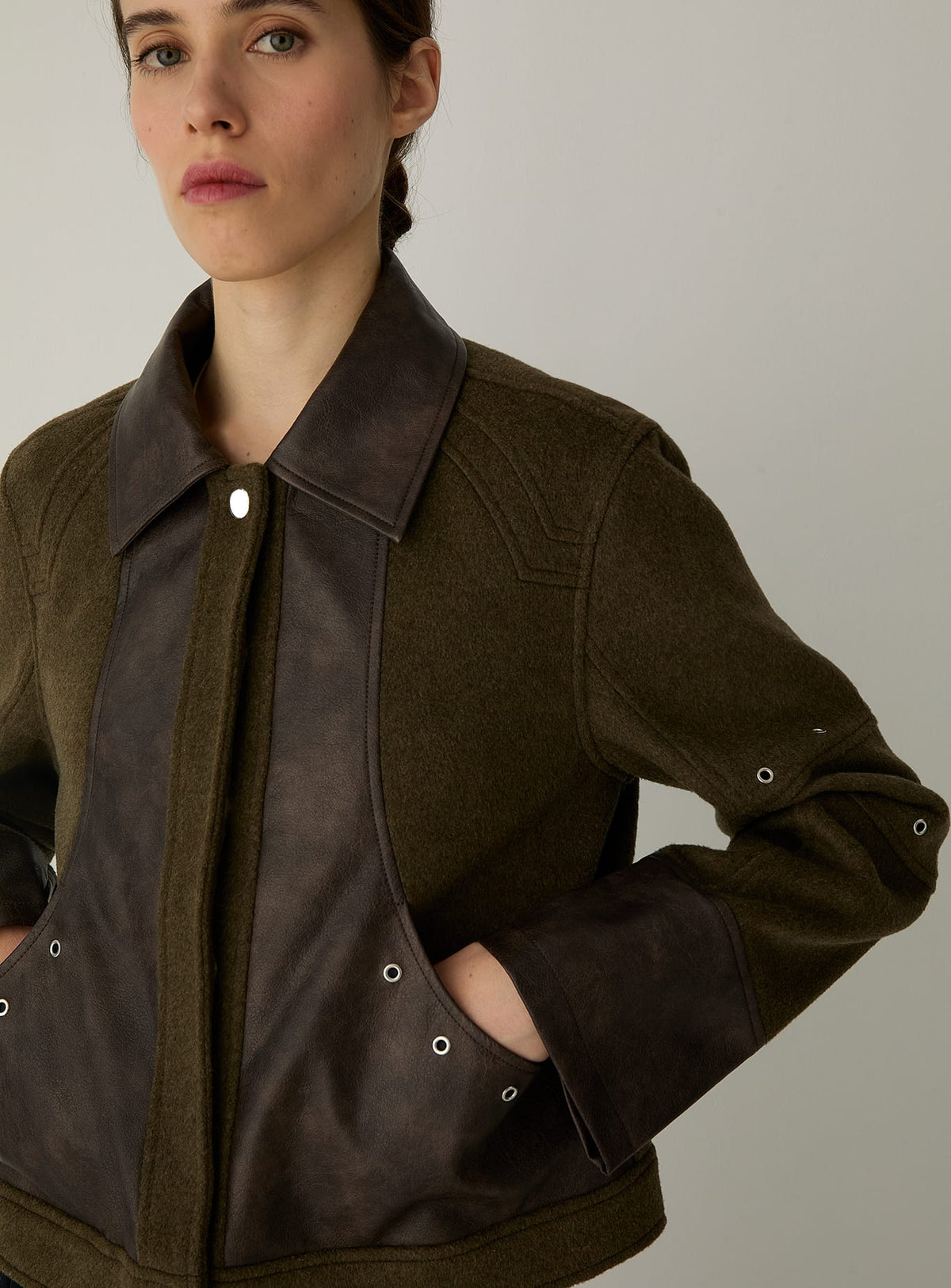 THORENS KHAKI CLOTH JACKET