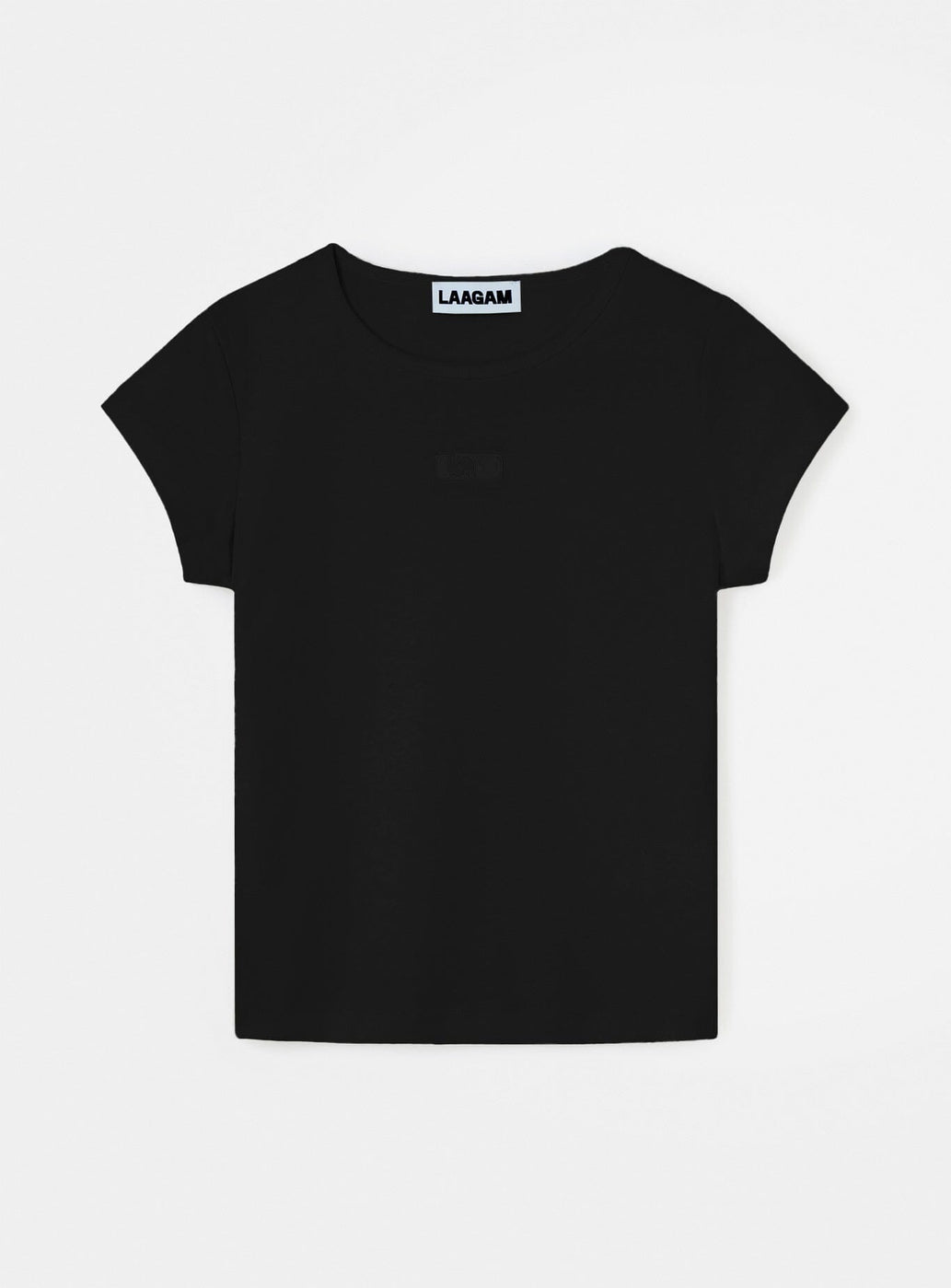 BLACK EMBROIDERED LOGO T-SHIRT