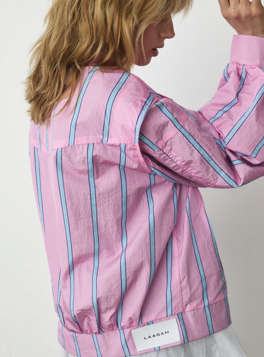 WATSON PINK STRIPED BOMBER JACKET