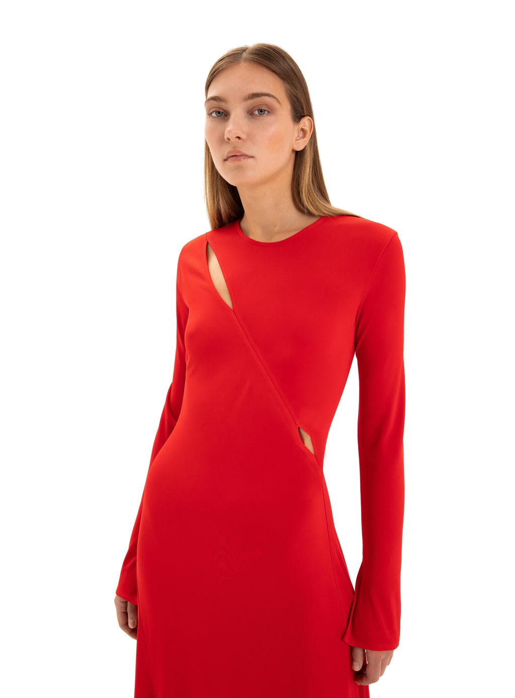 WINONA RED STRETCH DRESS