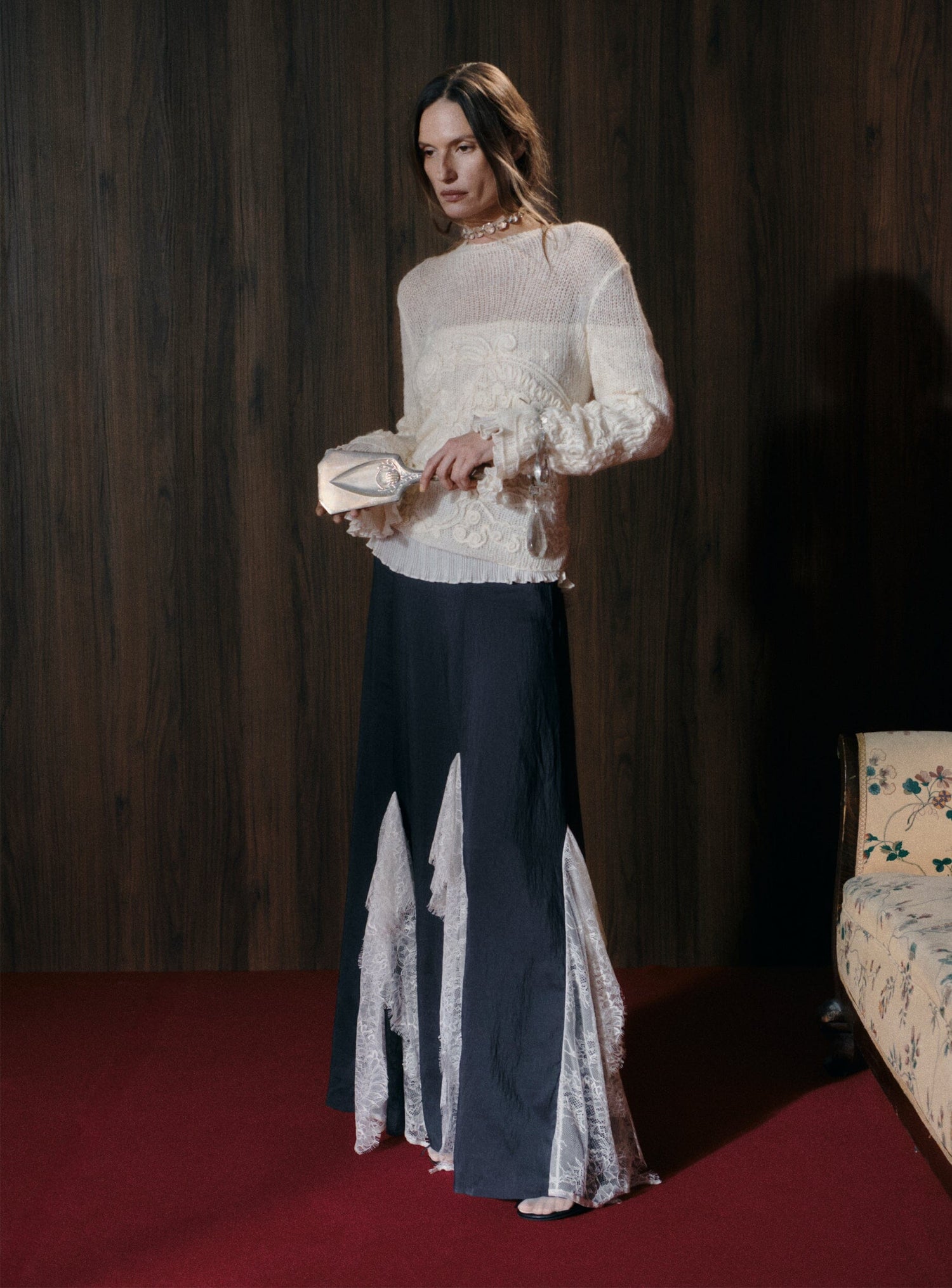 COLETTE ANTHRACITE LONG SKIRT