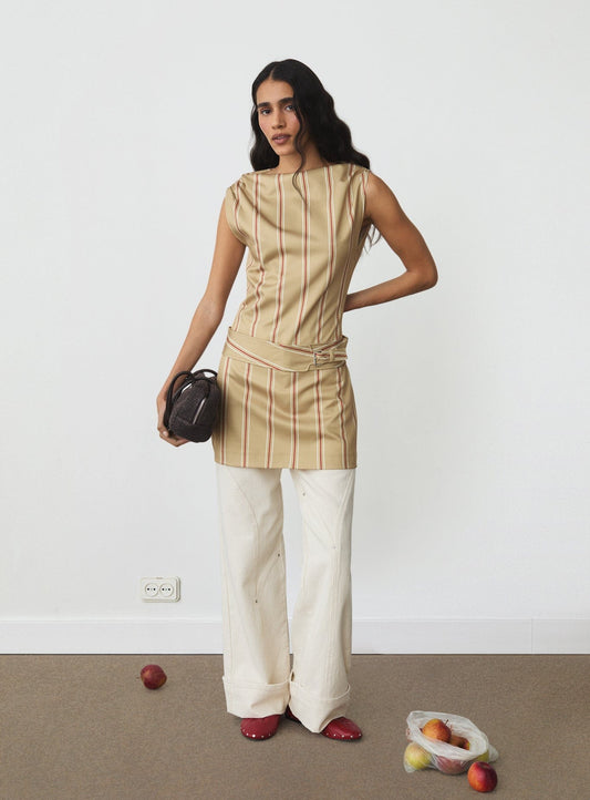 ZOLA CAMEL SHORT DRESS