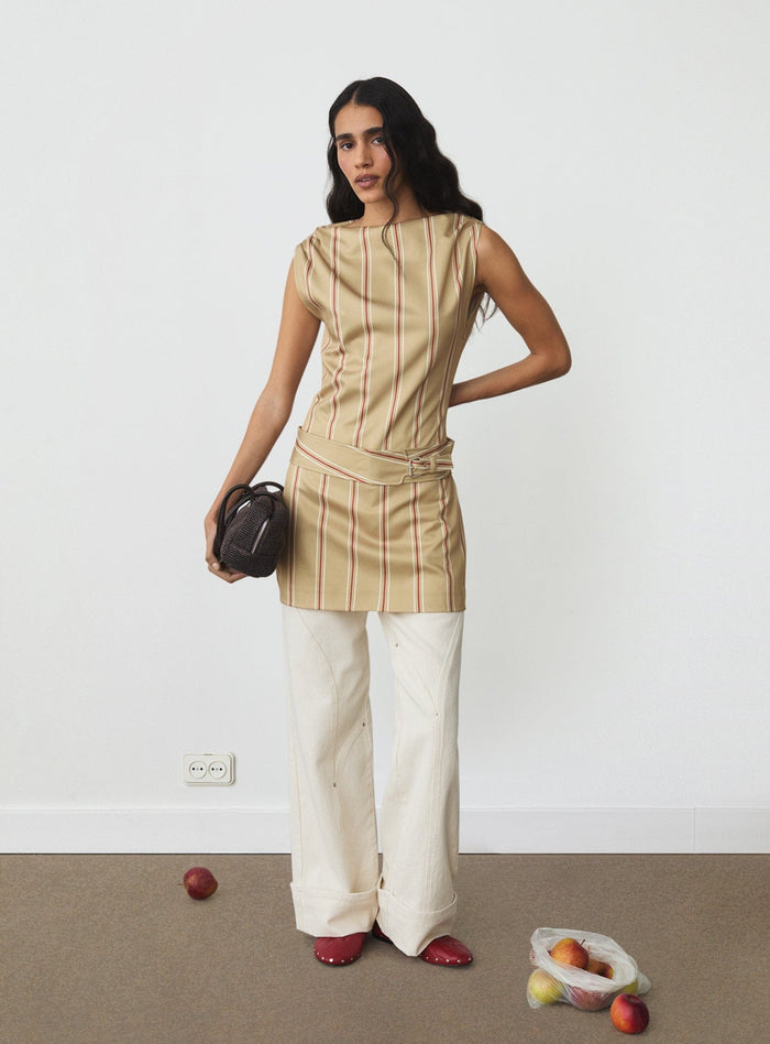 ZOLA CAMEL SHORT DRESS