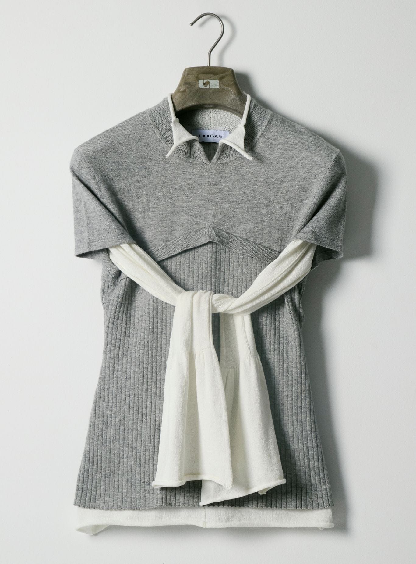 ODINE ECRU LONG KNITTED TOP