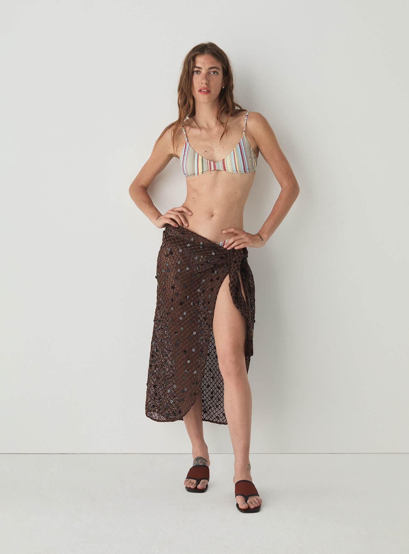 STINE STRIPED BIKINI TOP