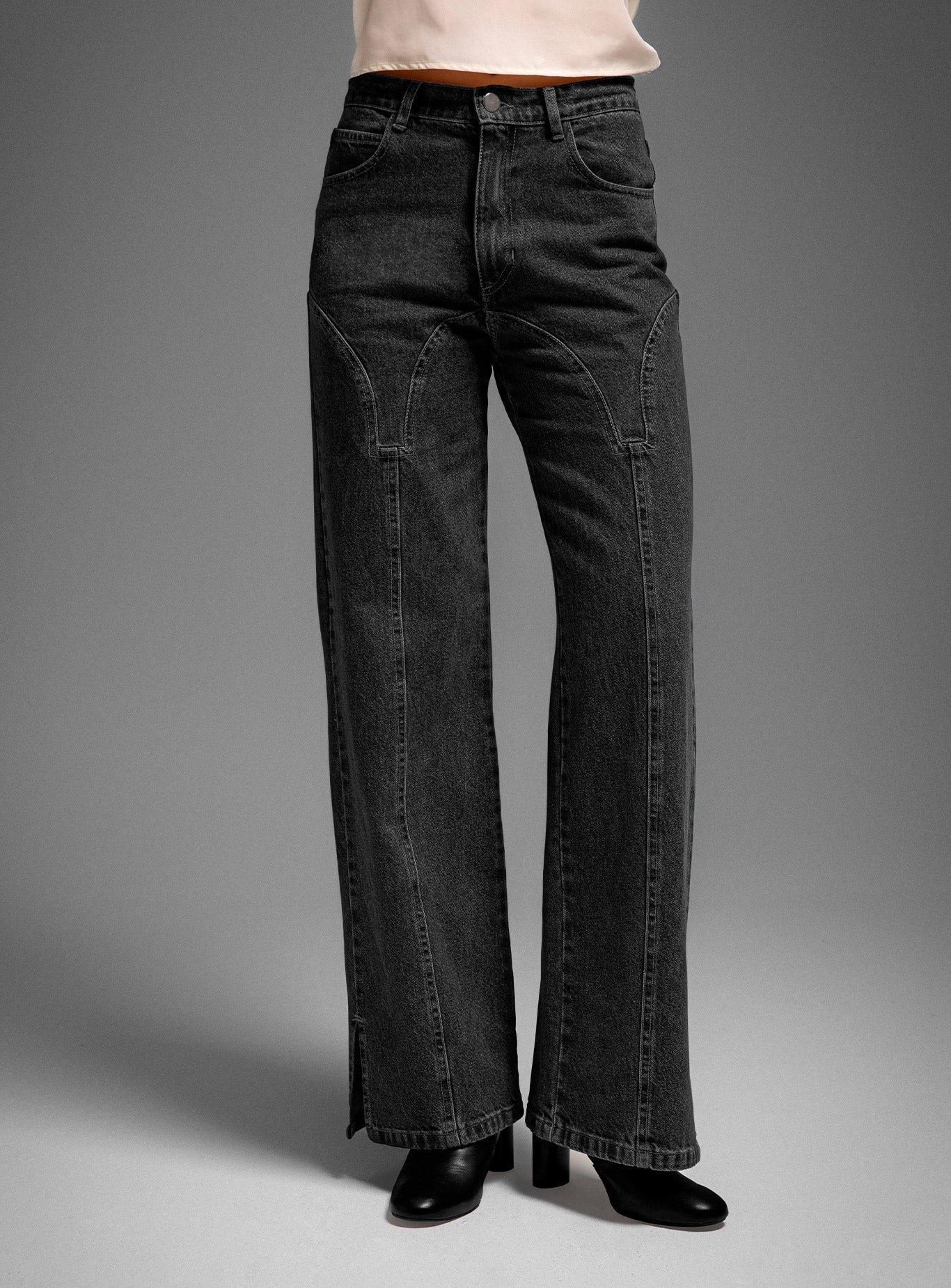 DE-NIMES GREY JEANS