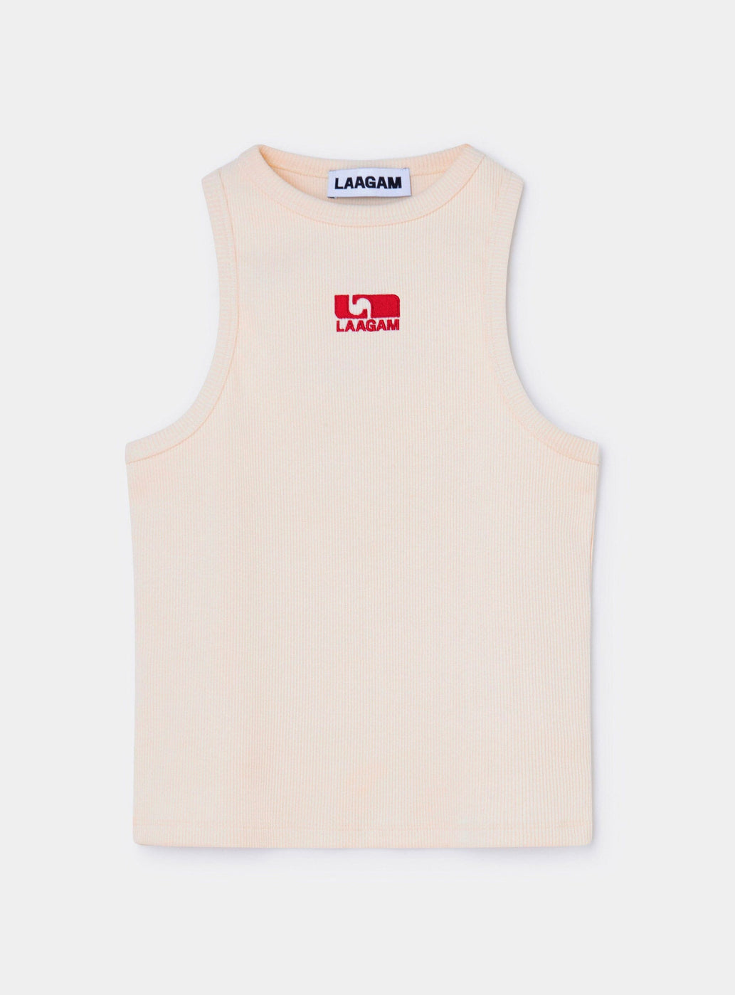 ECRU EMBROIDERED LOGO TANK TOP