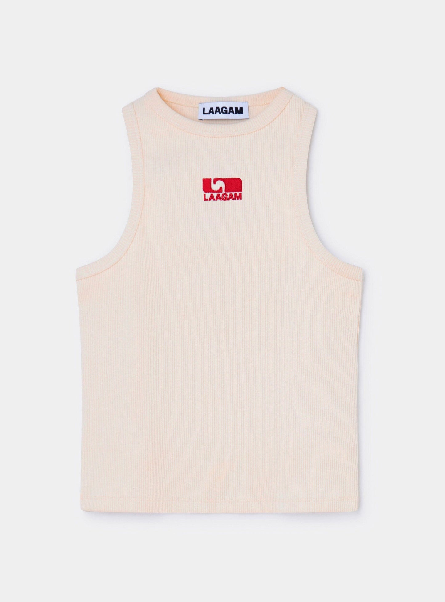 ECRU EMBROIDERED LOGO TANK TOP