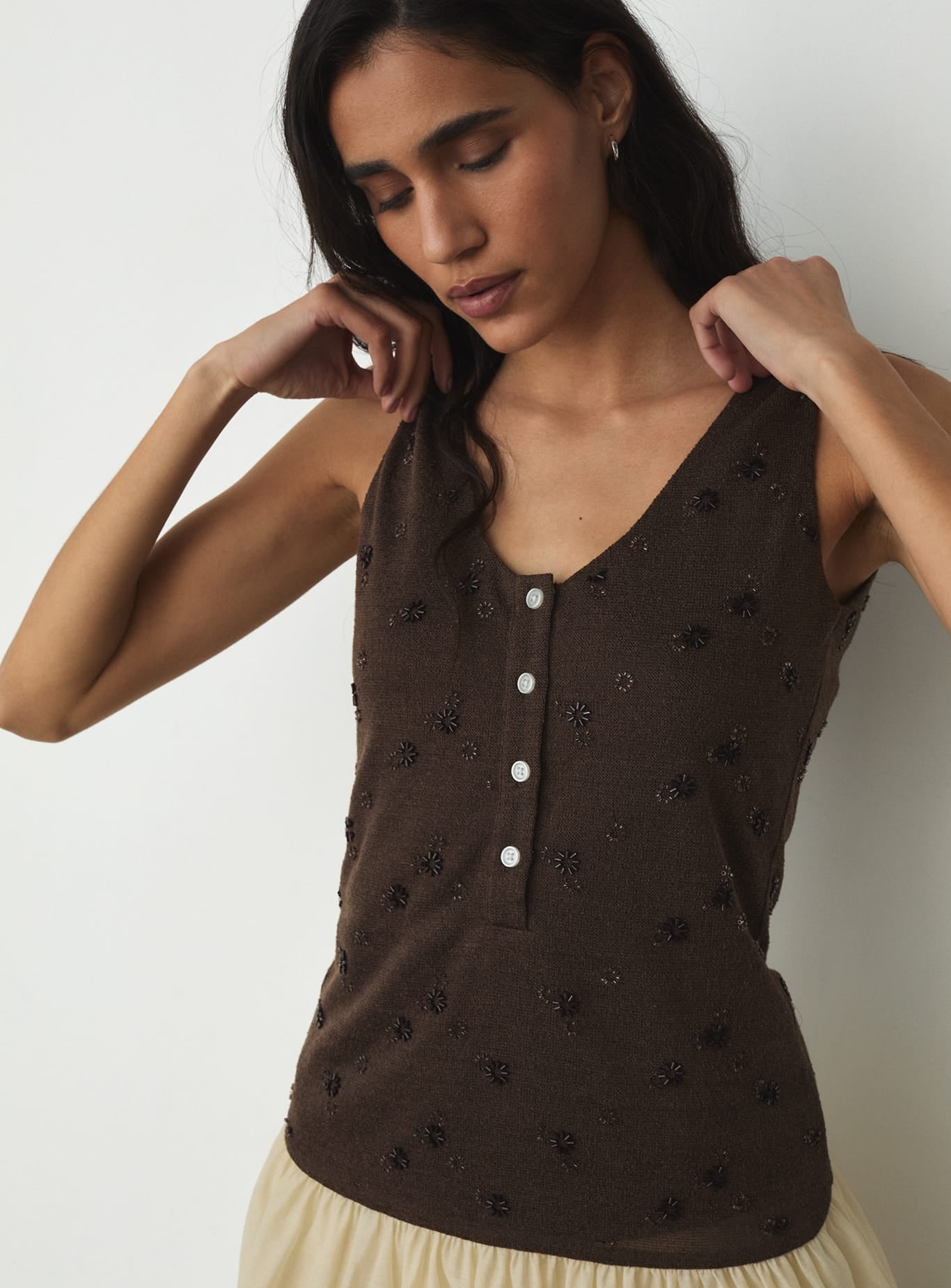 LIORA BROWN SHORT DRESS