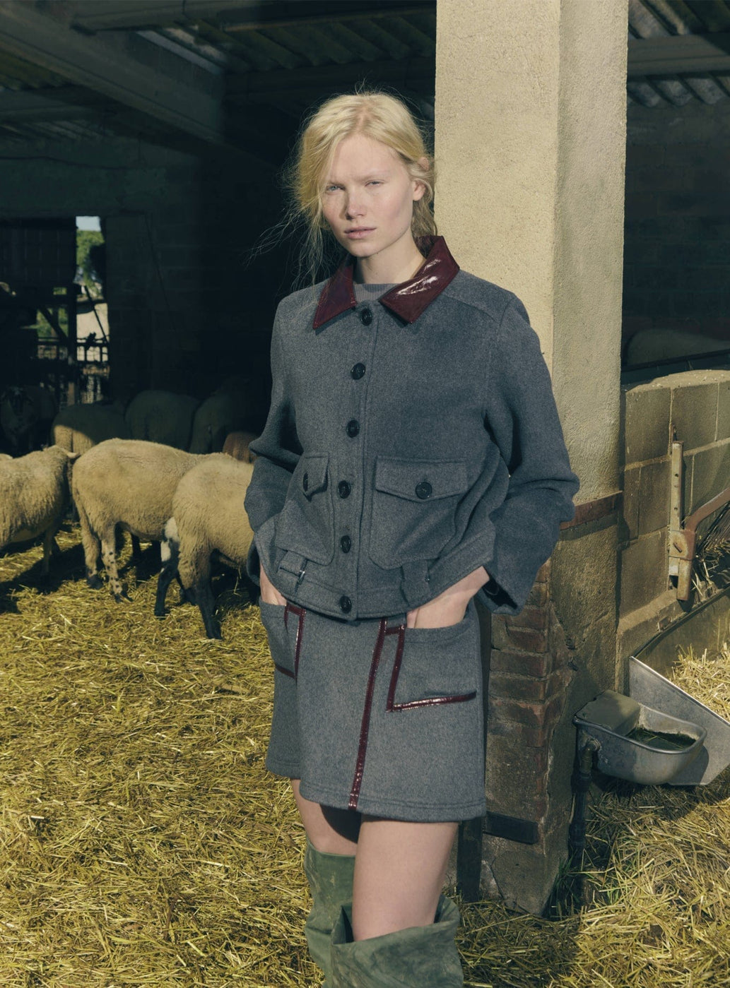 FRANKIE GREY SHORT SKIRT