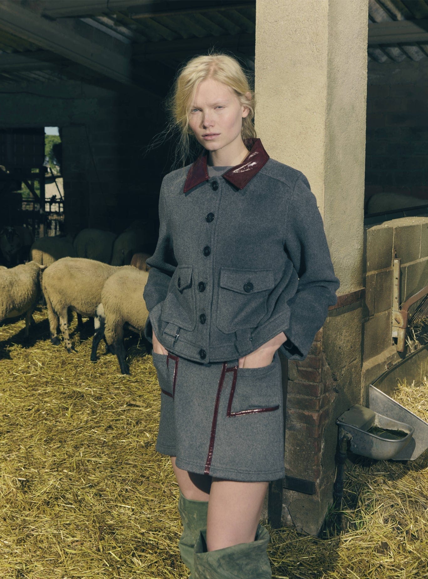 FRANKIE GREY SHORT SKIRT