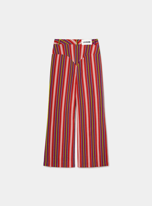 LEROY RED STRIPED TWILL PANTS
