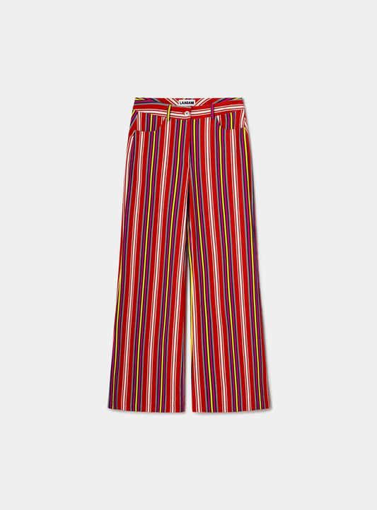 LEROY RED STRIPED TWILL PANTS