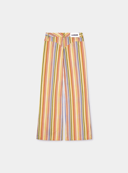 LEROY YELLOW STRIPED TWILL PANTS