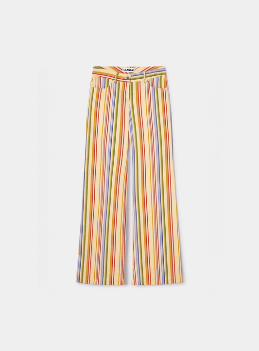 LEROY YELLOW STRIPED TWILL PANTS
