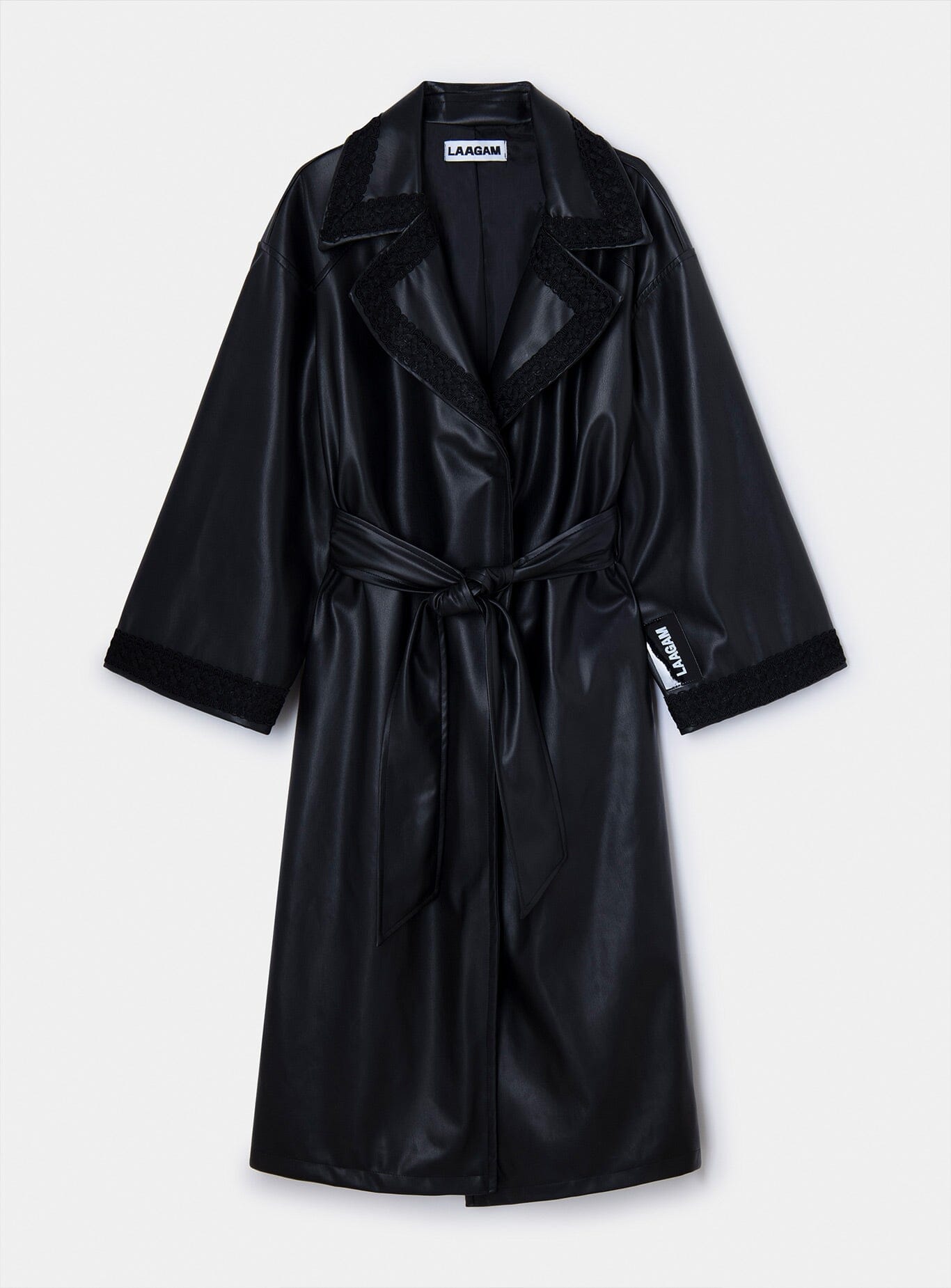 MAMBA FAUX LEATHER TRENCH