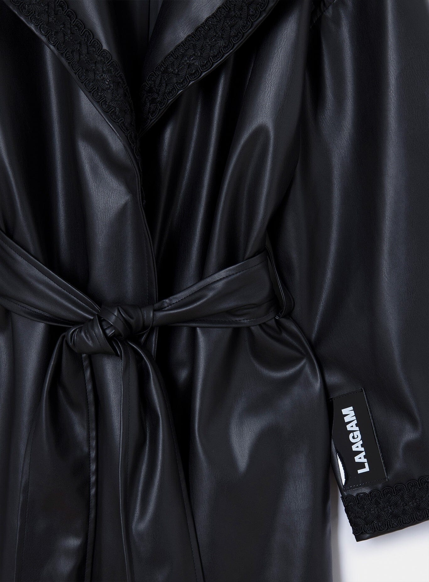 MAMBA FAUX LEATHER TRENCH