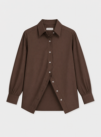 NO BOYFRIEND BROWN SHIRT