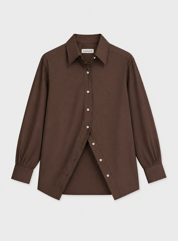 NO BOYFRIEND BROWN SHIRT