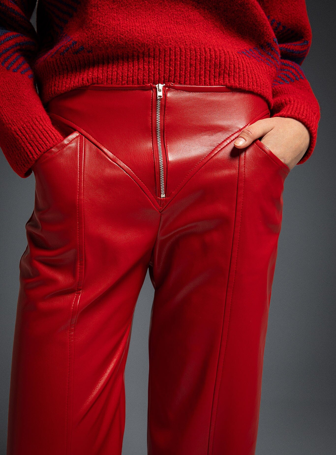 PHOENIX FAUX LEATHER PANTS