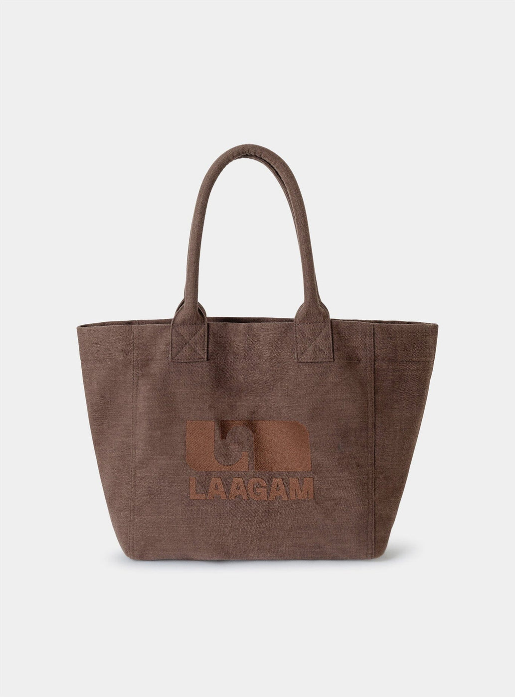 PIANA BROWN LOGO TOTE BAG