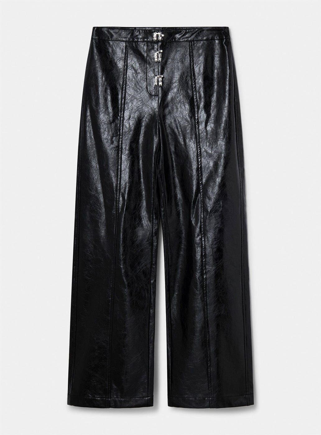 RONNIE BLACK FAUX LEATHER PANTS